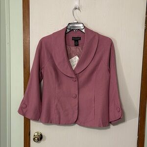 Dialogue Pink Women's Cropped Jacket Size Medium